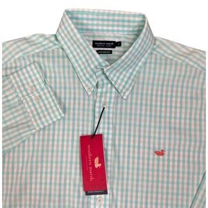 Southern Marsh Cameron Performance Shirt Sz-XL Gingham Preppy Casual Gorpcore